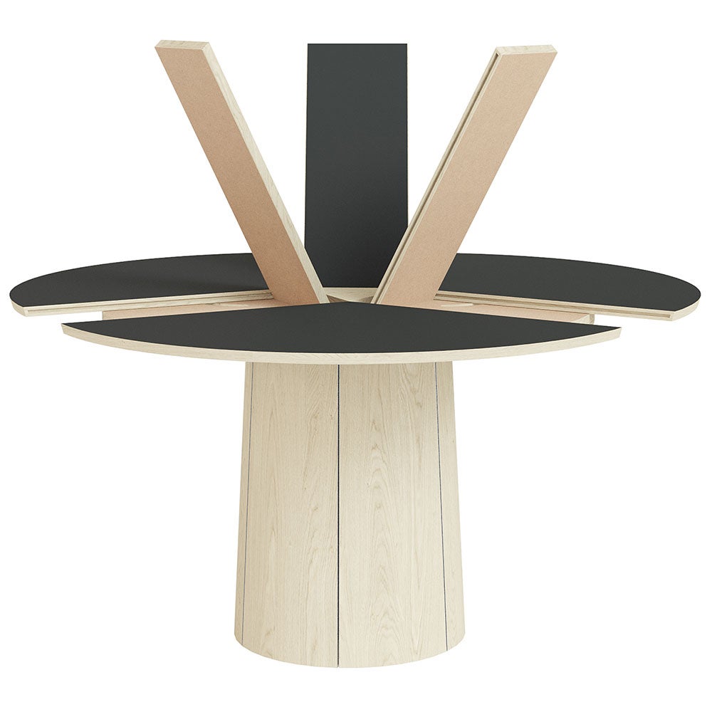 Sm33 Tisch Eiche Weißöl/Schwarzes Nano-Laminat