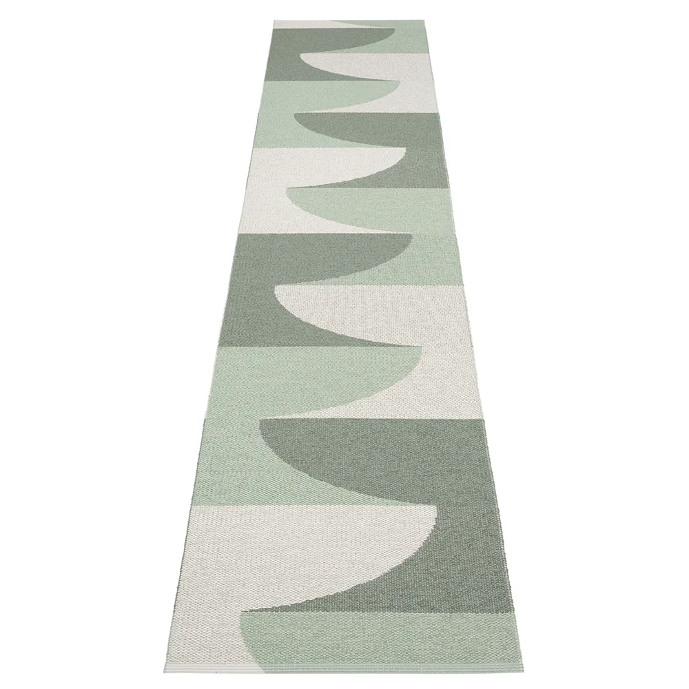 Hill teppich Army/Misty Mint/Fossil Grey 70 x 360cm