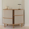 Audacious Highboard Schrank Eiche/White Sands
