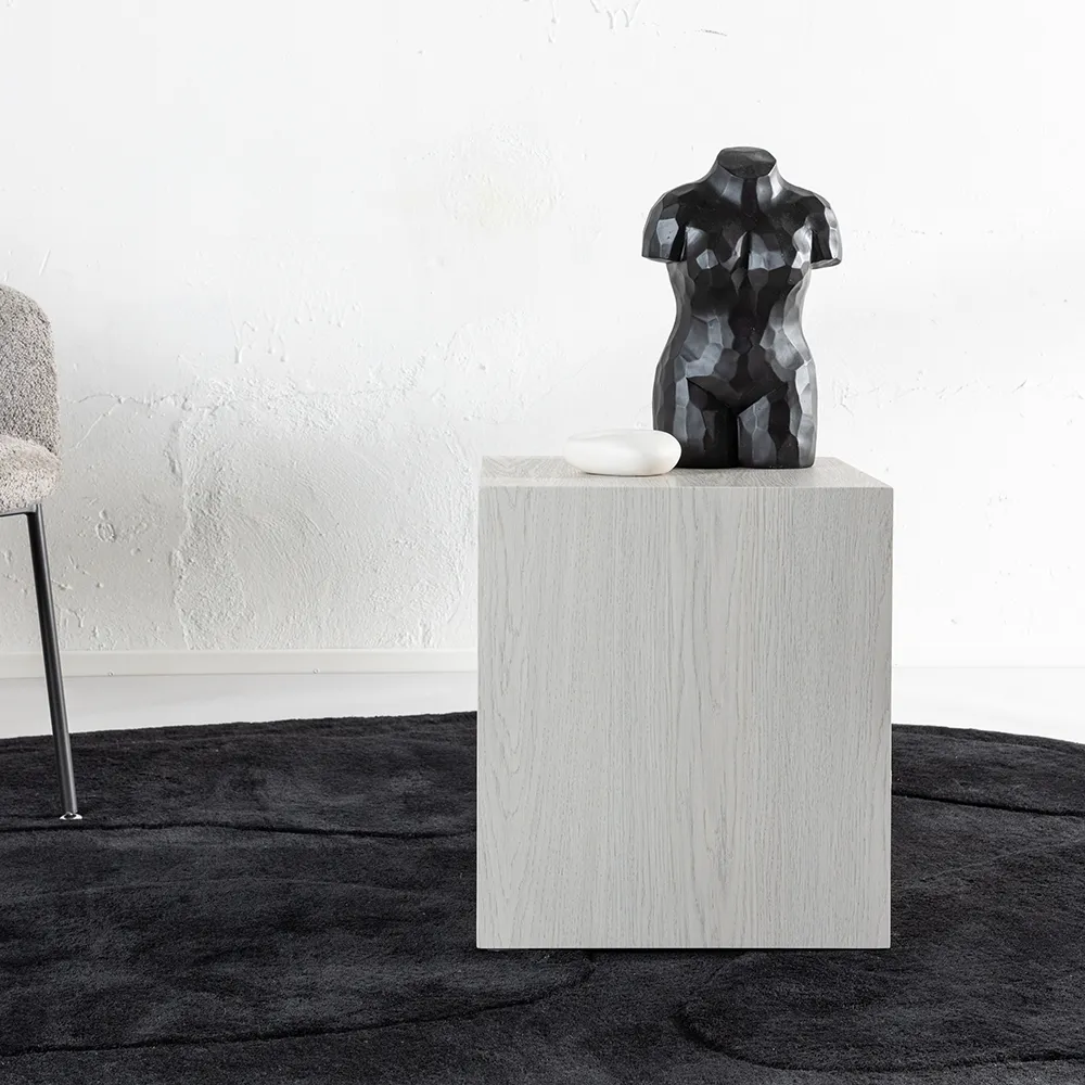 York Couchtisch 40x40 cm Weiß geputzt