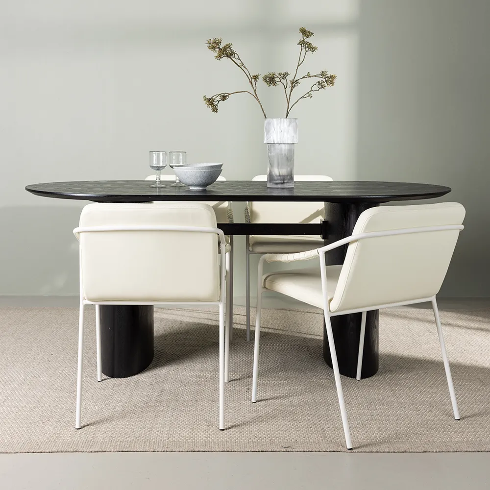 Tvist Esszimmerstuhl Beige PU 2er-Pack