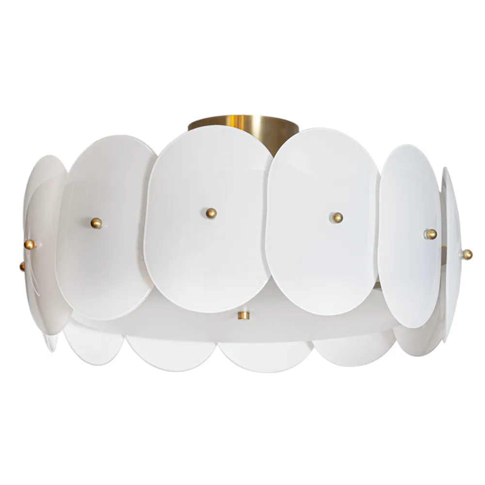 Omlott Deckenleuchte Ø53cm Messing/Weiß