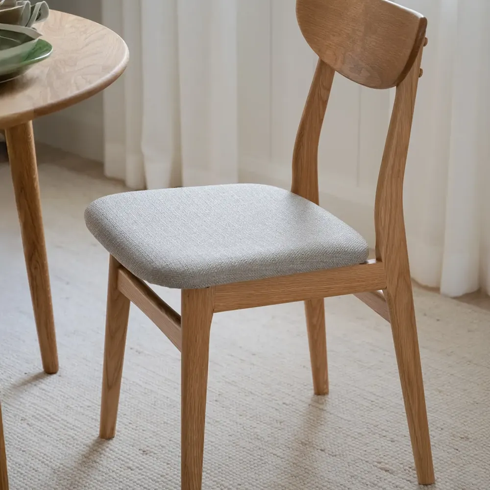 Rodham Stuhl Eiche/Grau-Beige