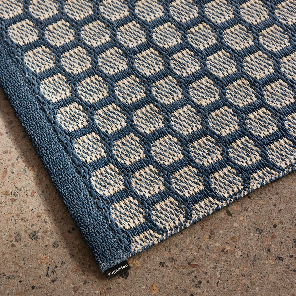 Wendbarer Kunststoffteppich MIMI Ocean Blue/Cream 70x120 cm