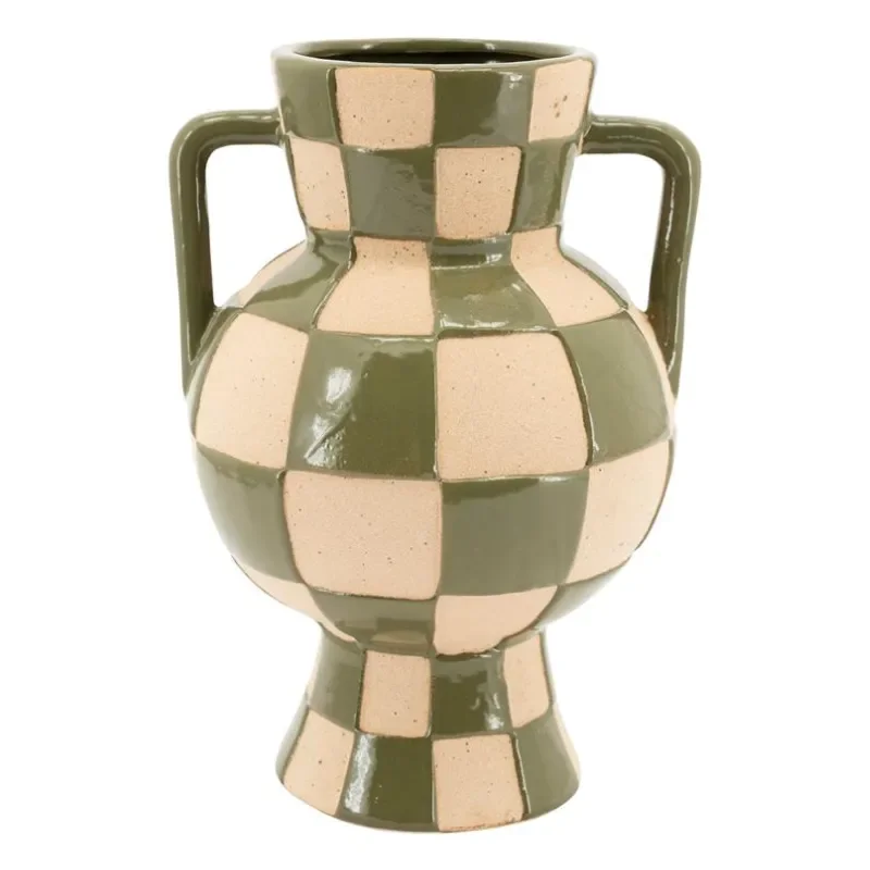 Blocsy 3 Vase 19,5x18,5x28 cm Steingut Grün