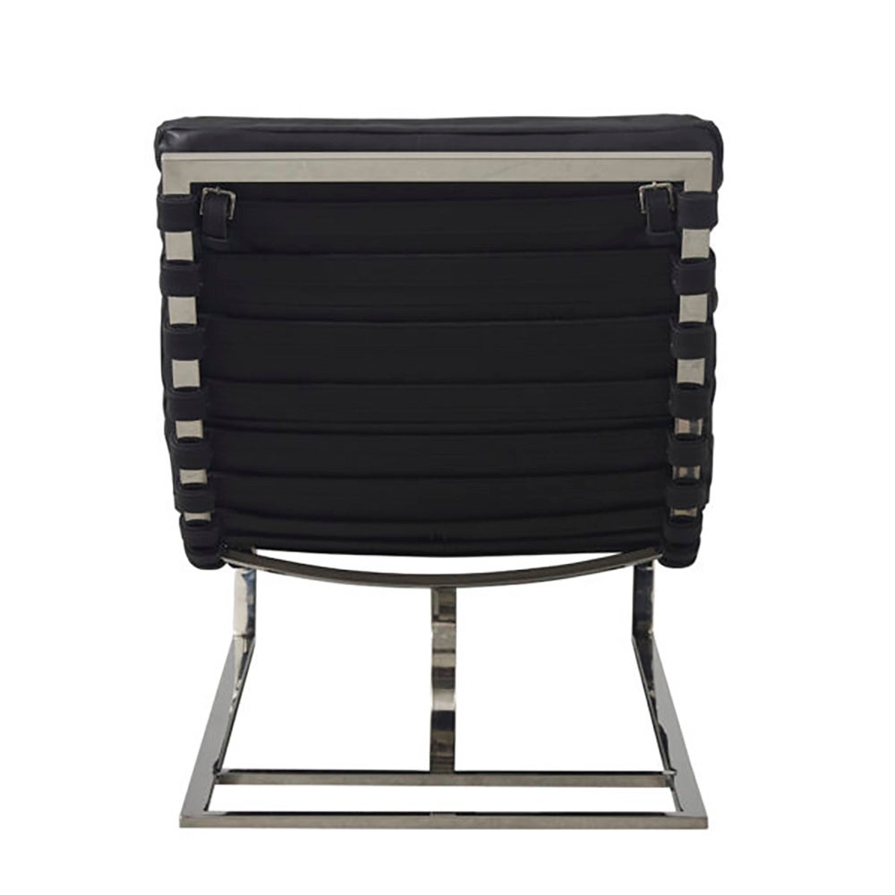 Cliff Chaiselongue aus Leder – Schwarz