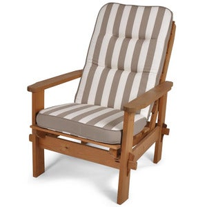 Hoch woodline Kissen Taupe gestreift