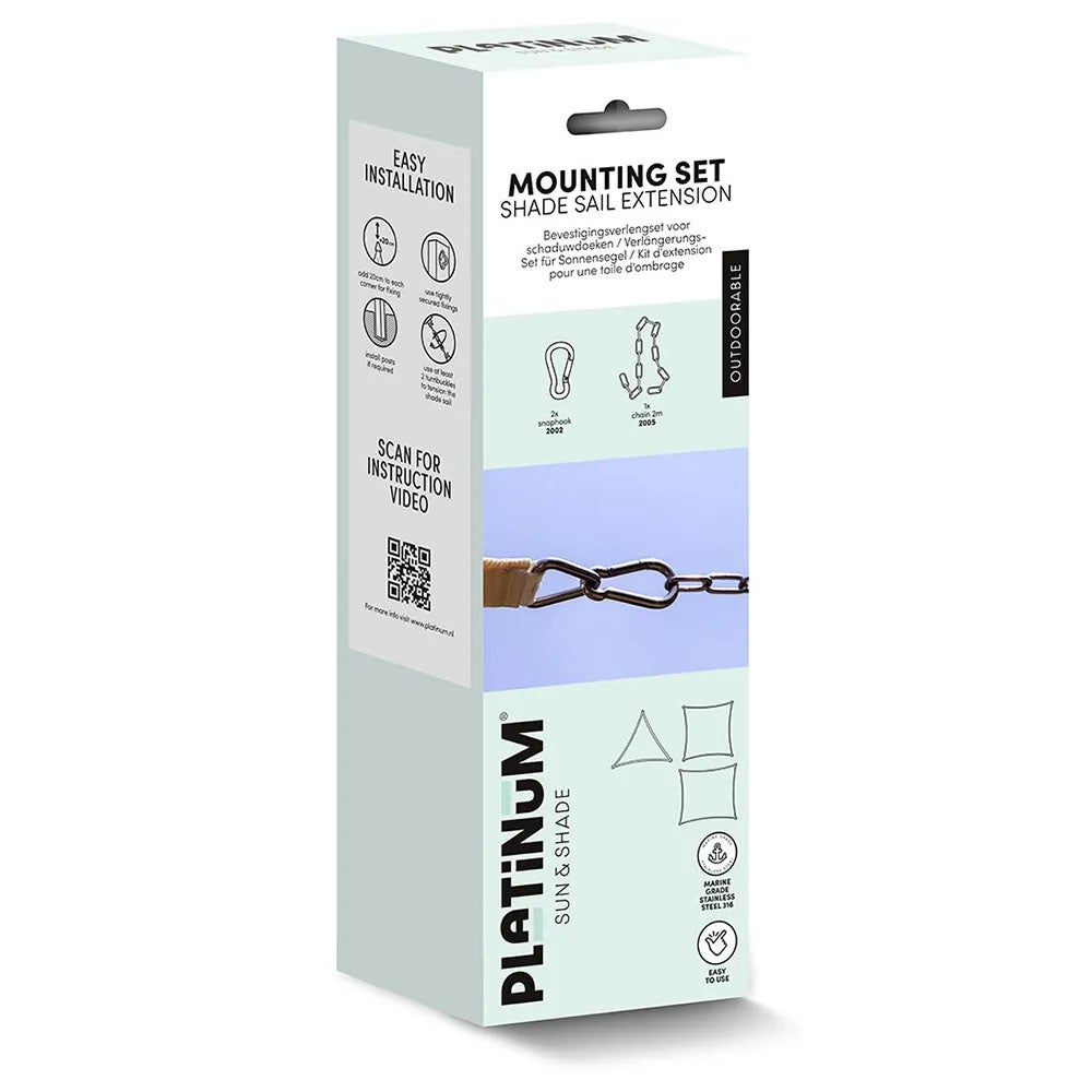Platinum Sun & Shade, Montagematerial Montagesatz