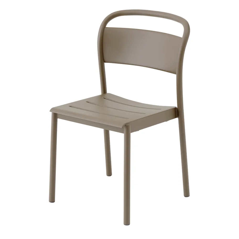 Linear Steel Stuhl  Taupe