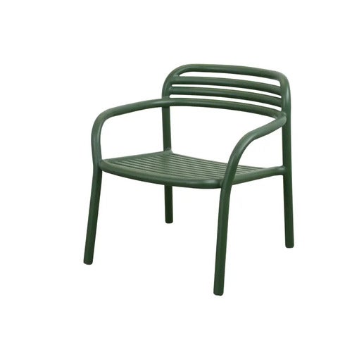 Bliss loungesessel, stapelbar Dark green, aluminium