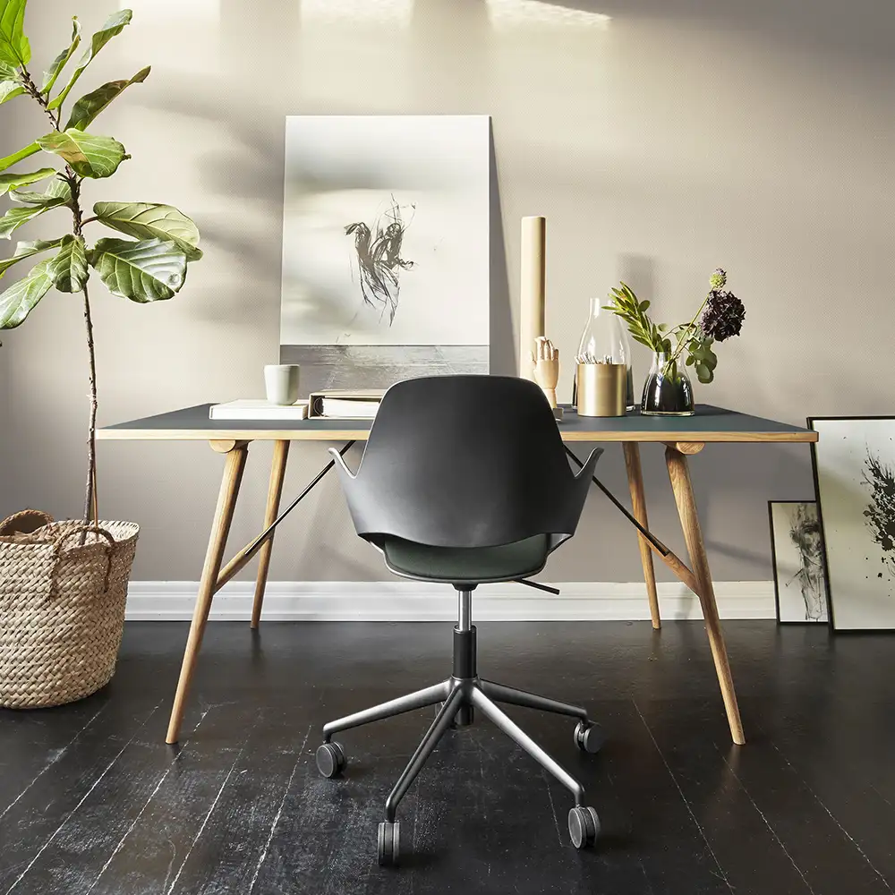 Hekla Tisch 208x95cm dunkelgrün geölte Eiche