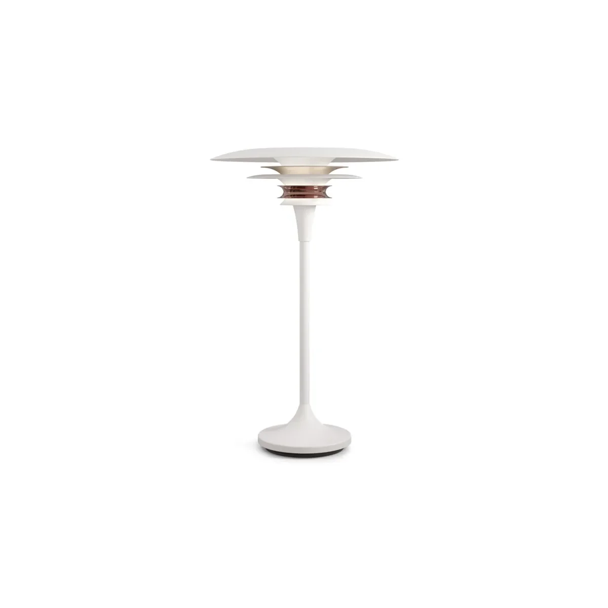 Diablo Tischleuchte Ø30 cm Metall mattweiß/Rosé-Silber