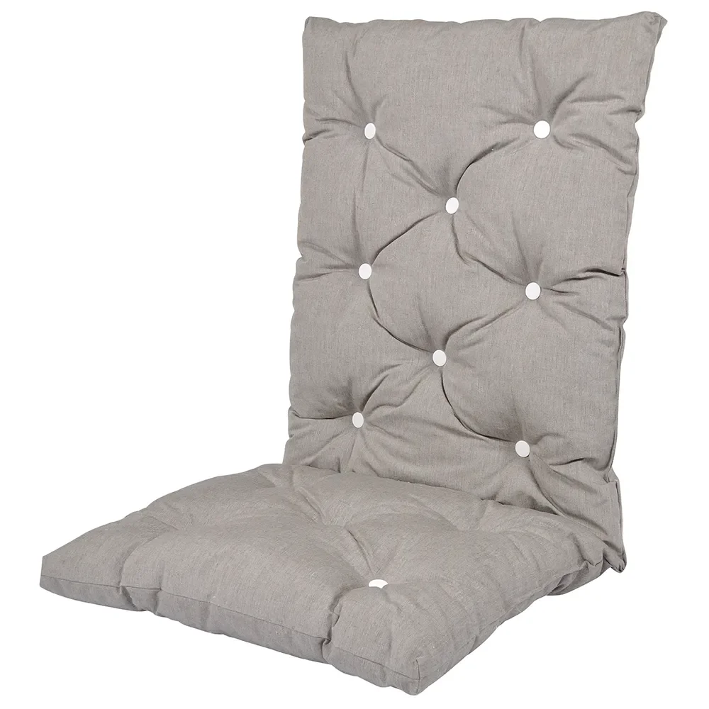 Hochflock Kissen Aschgrau