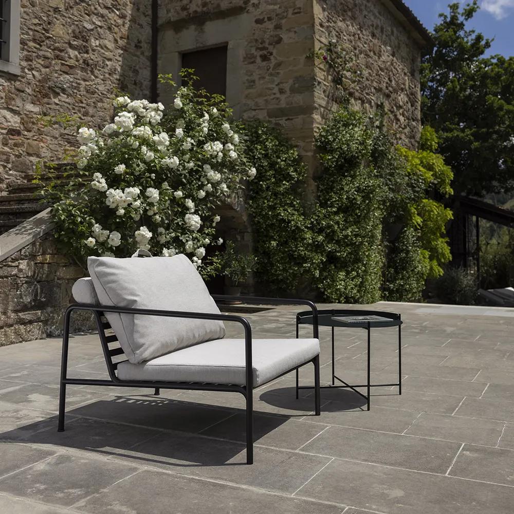 Avon Sessel Dunkelgrau/Weiß