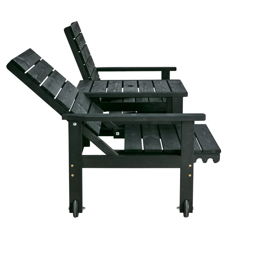 DU o JA 2-Sitzer-Sofa Schwarz