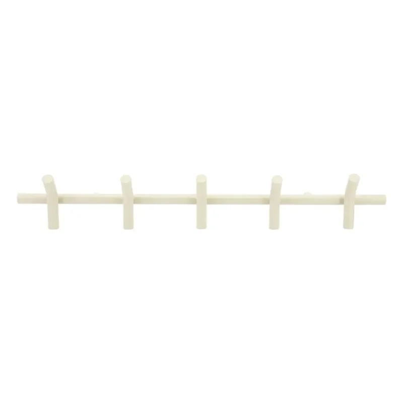 Wall coat rack Matto 5 - beige 88x14x11,5 cm