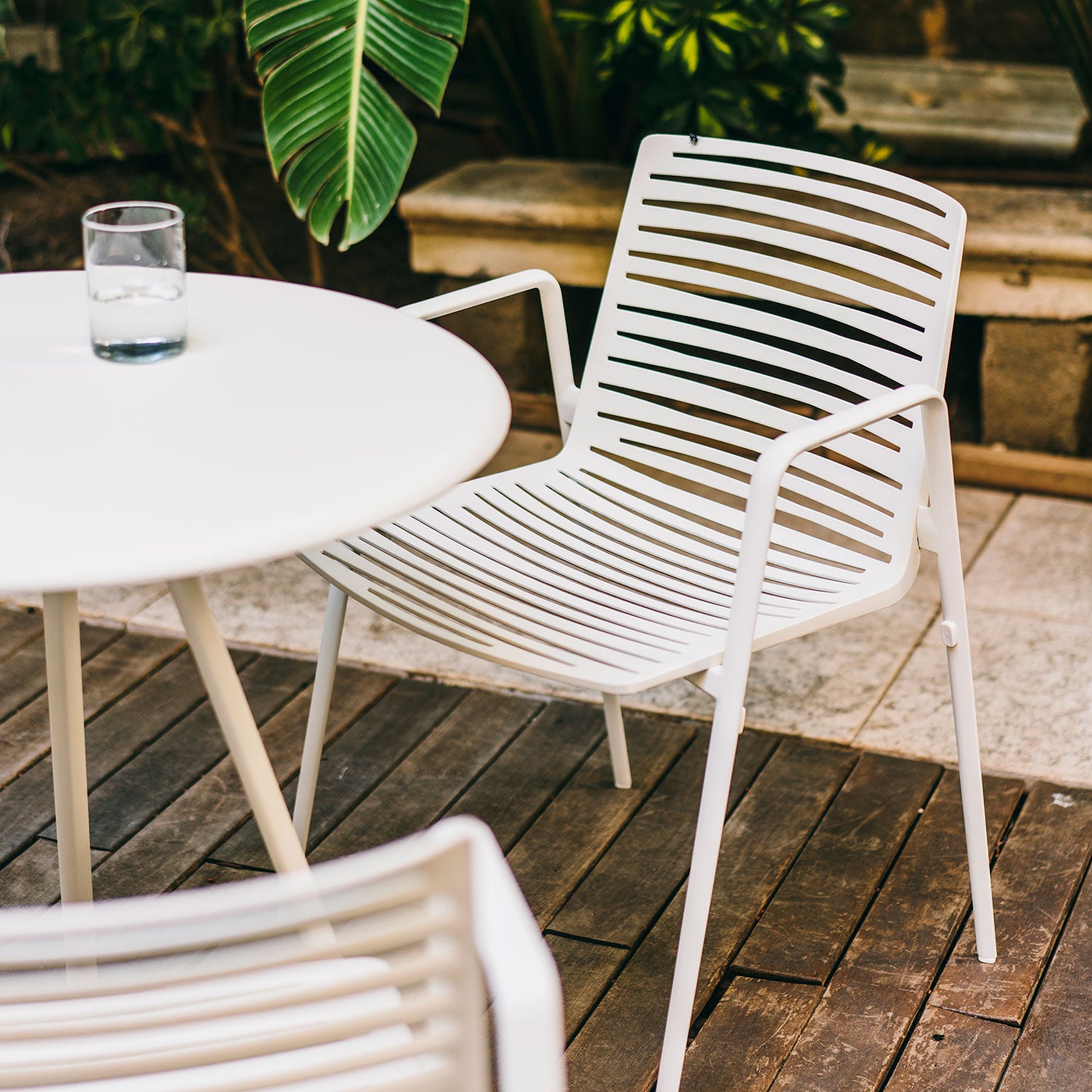 Zebra Armlehnstuhl Hellblau