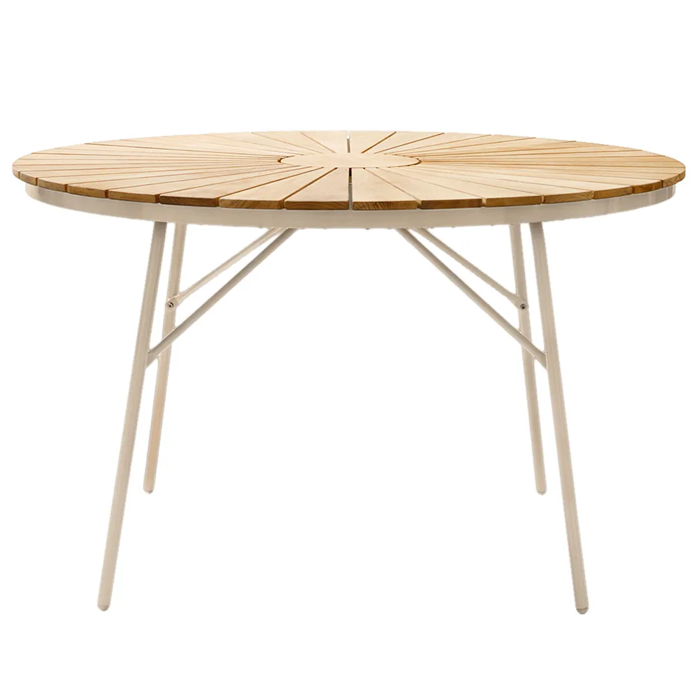 Ellen Tisch 110 cm sandgrau / Teak
