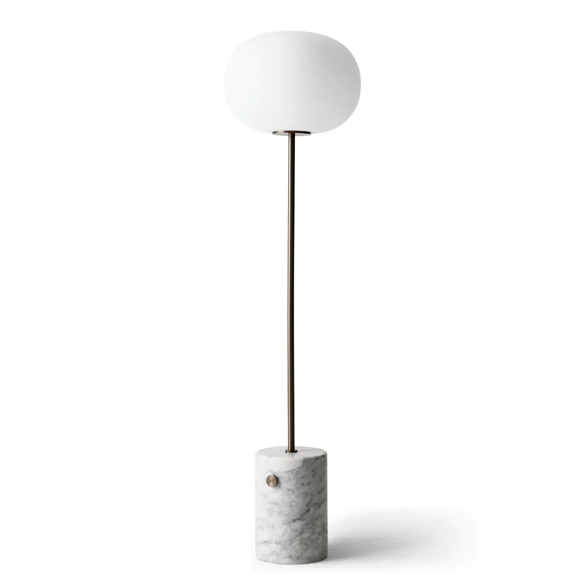 JWDA Stehlampe Marmor Carrara/Messing, bronziert