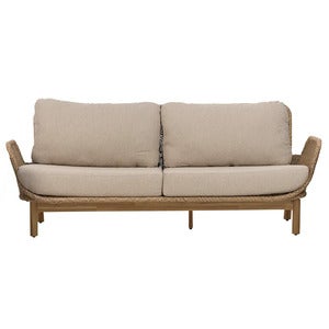 Lily 2,5-sitzer-sofa  Twist straw / Plush wheat / teak