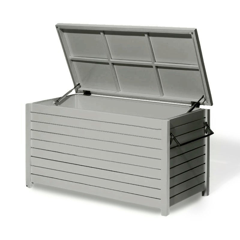 Aufbewahrungsbox 128cm Grau Aluminium