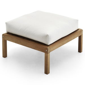 Virkelyst Pouf Weiß Teak