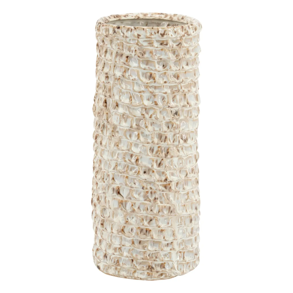 Shio medium 14x14x32 cm Steinzeug Braun