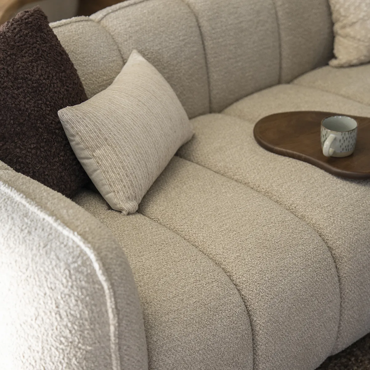 Sofa Cubetto (2,5-Sitzer) Taupe