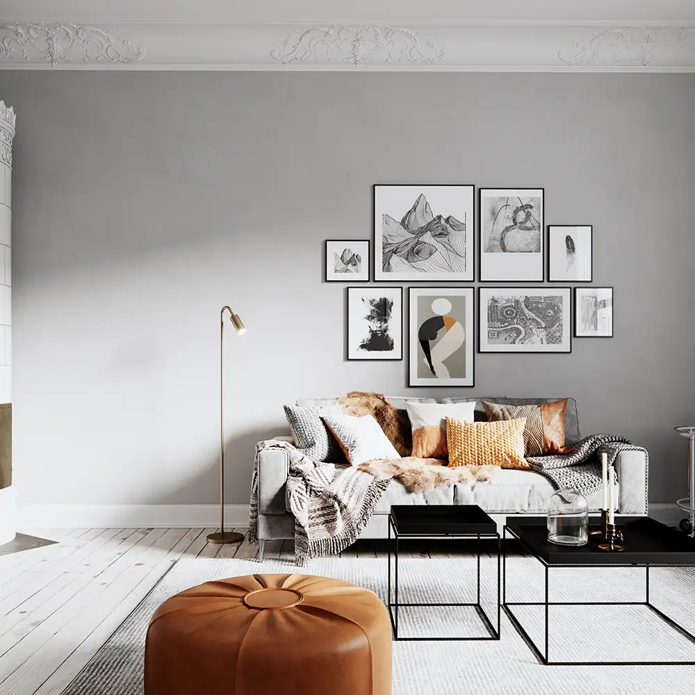 Curve Stehleuchte Matt Gold