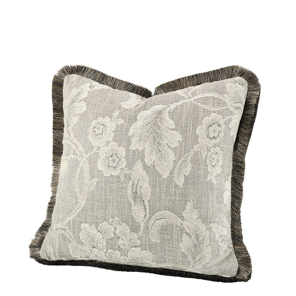 Artwood, Serena Flower Kissenbezug mit Fransenrand 50x50 cm - Auster