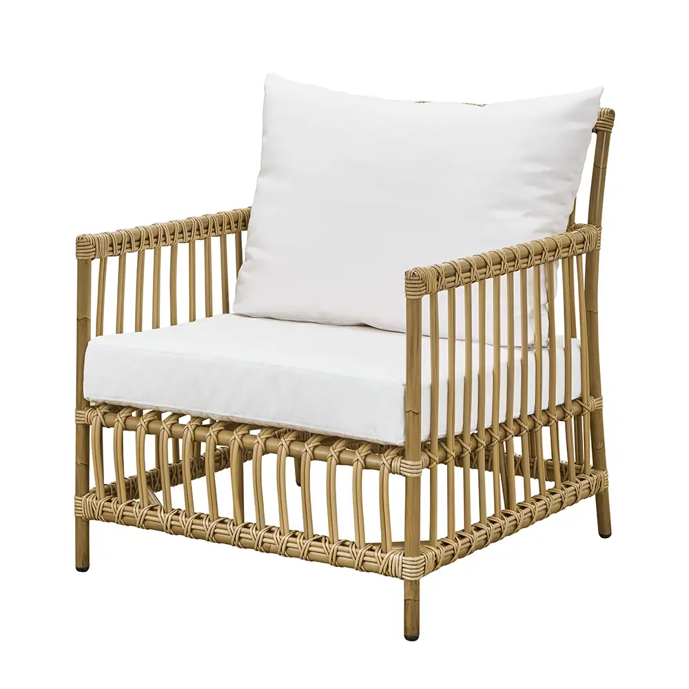 Caroline Sessel Kunststoff Rattan Antique