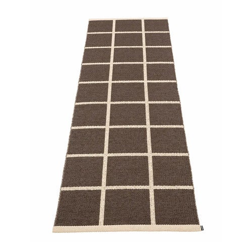Gewebter Teppich Criss Dark Brown 70x225 cm
