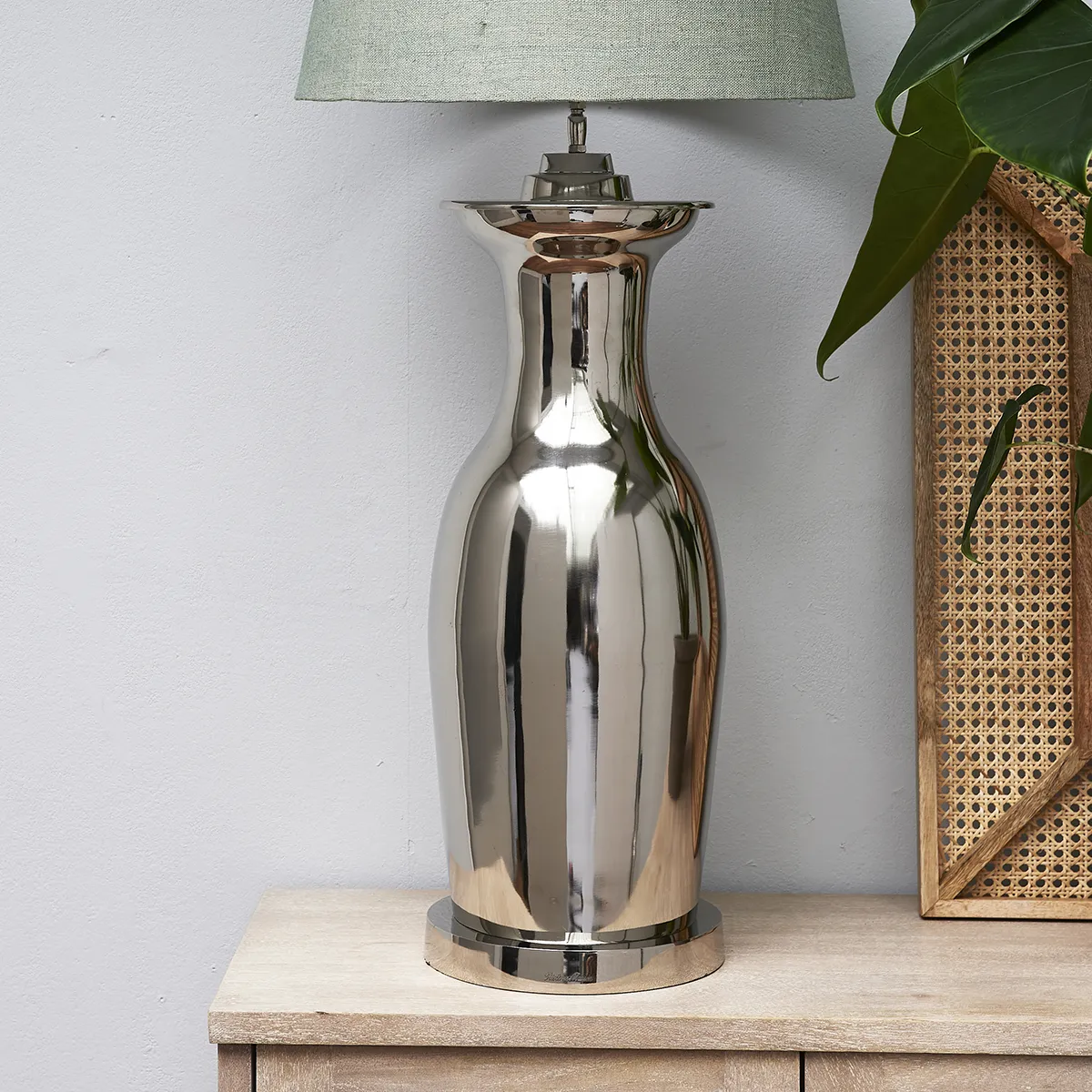 Tischlampe Roger Hotel H65 cm Silver