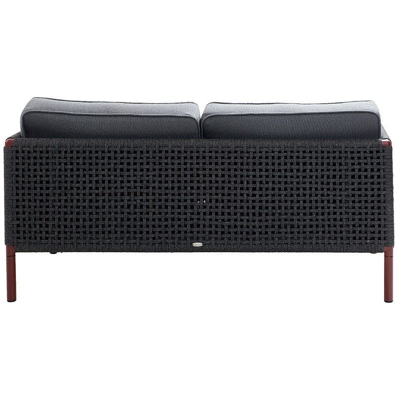 Encore 2 Sitzer Sofa Grau/Bordeaux