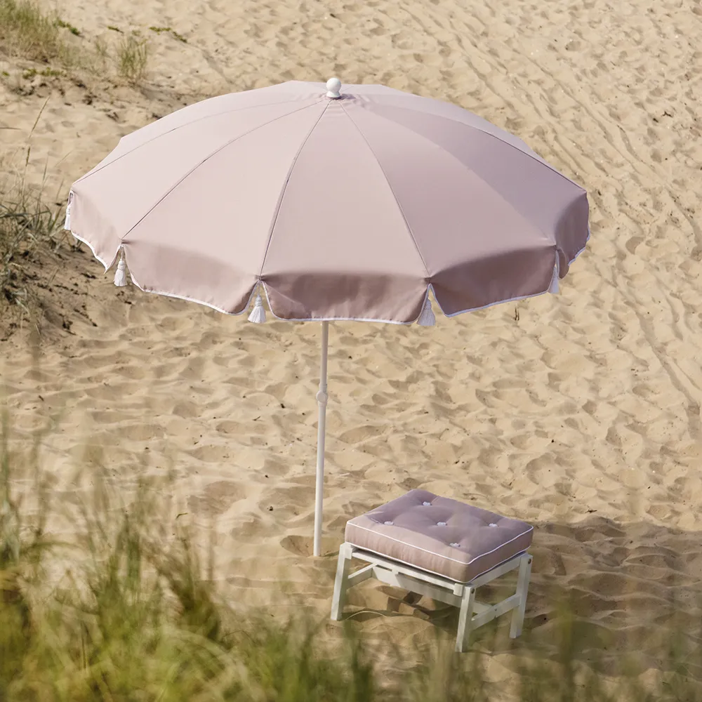 Sonnenschirm 220 cm mit Quasten lightpink 29