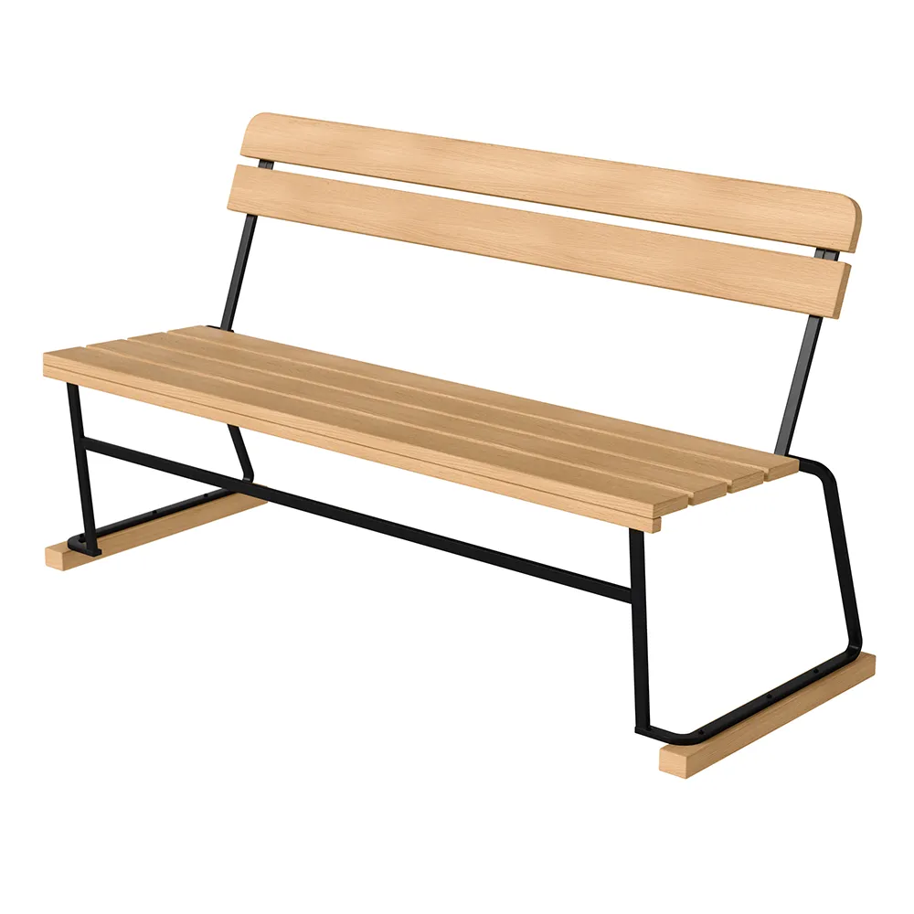 Sofa 3 Geölte Eiche / Schwarz