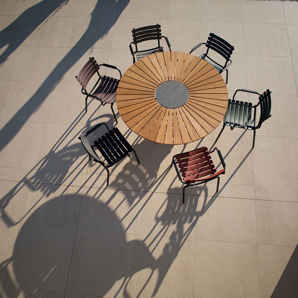 Circle Esstisch 110 cm Aluminium / Bambus