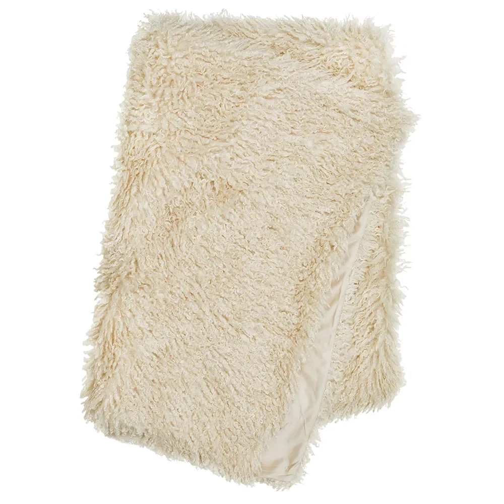Wooly Decke Beige