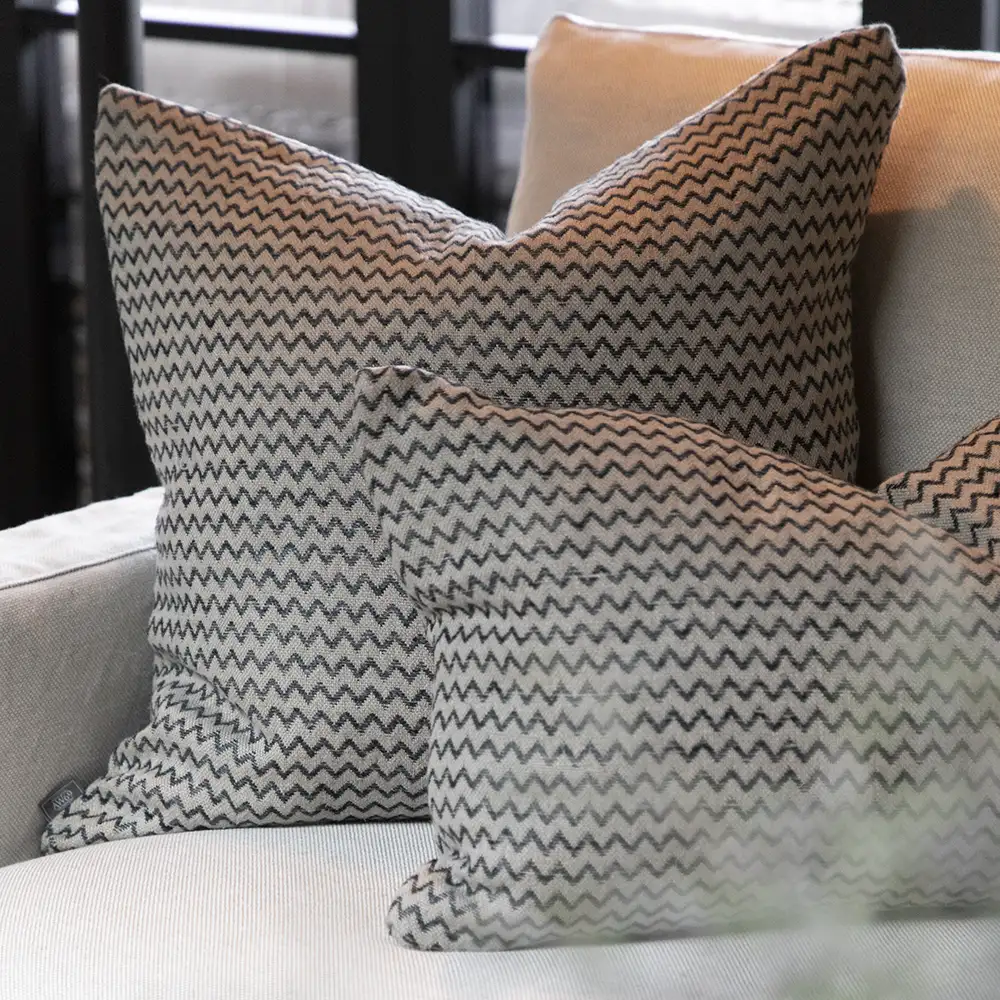 Kissenbezug Casa Leinen/Schwarz 50x50