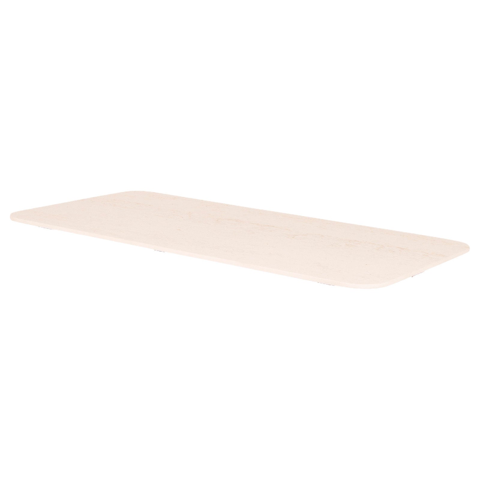 Tischplatte 120X60 cm Travertin Look Abgerundete Ecken