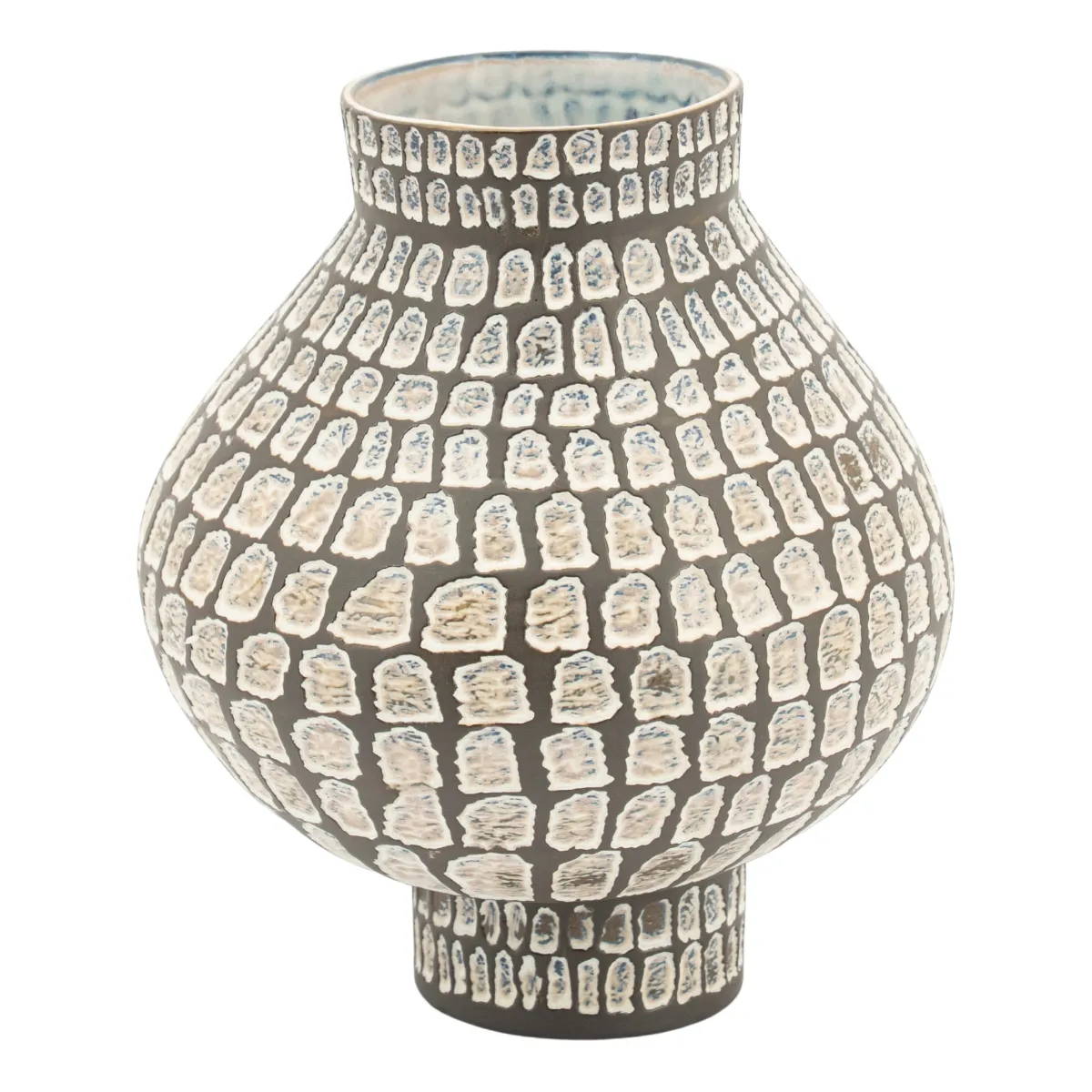 Isoko small Vase 22,5x22,5x26 cm Steingut Braun