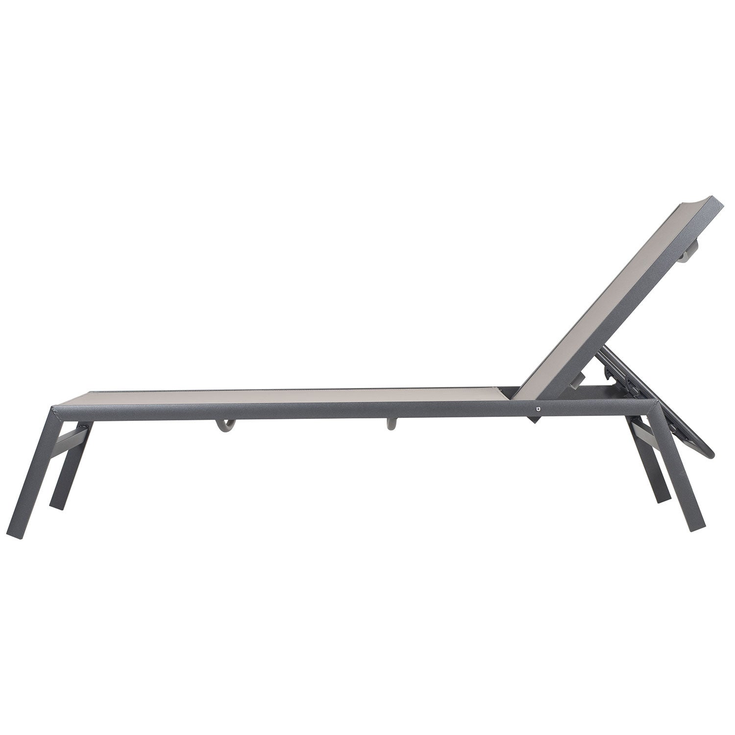 Ocean Sonnenliege anthrazit/taupe Aluminium
