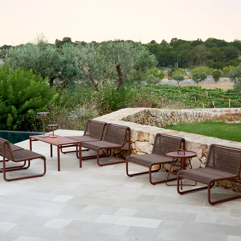 Al Dente loungesessel Weave Desert red