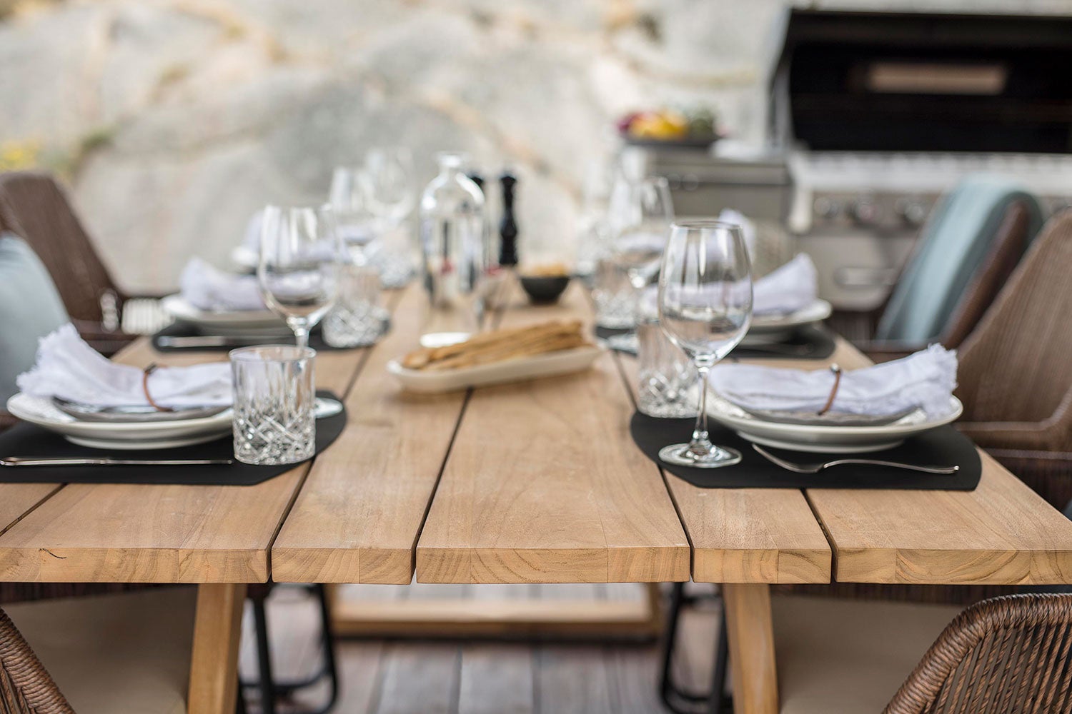 Laurion Esstisch 100x230 cm Teak natur