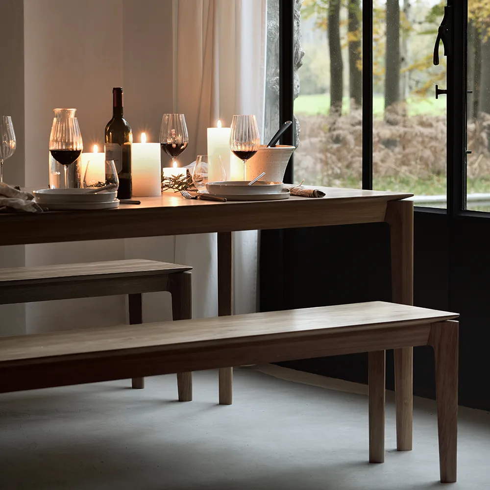 Buche Esstisch 95x220 cm Teak