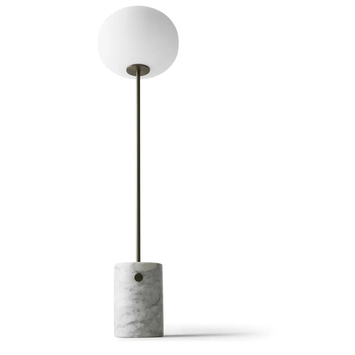 JWDA Stehlampe Marmor Carrara/Messing, bronziert