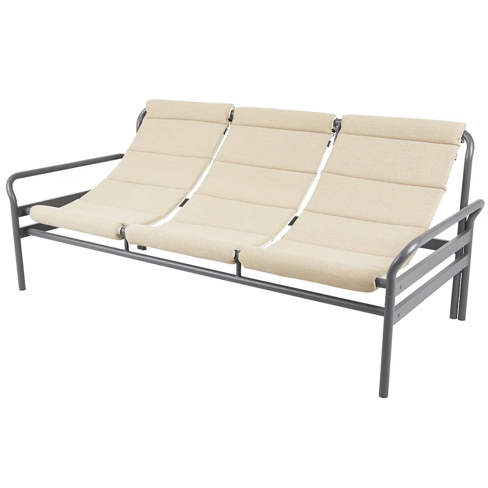 Sling 3-Sitzer Sofa Anthrazit/Gerste