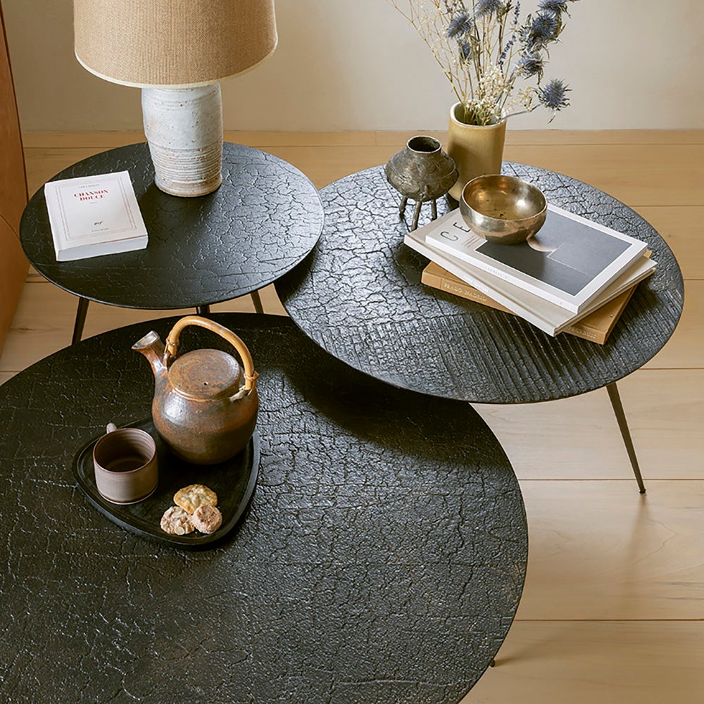 Luna Couchtisch Ø80 cm Whisky