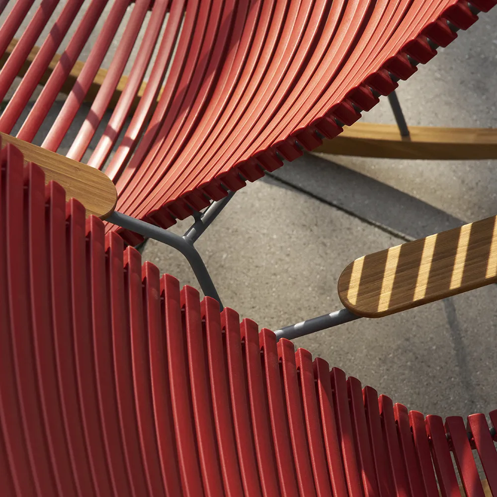 Click Schaukelstuhl Paprika/Bambus grau