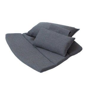 Breeze Cushioned Lounge Chair Schwarz, Sunbrella Natte